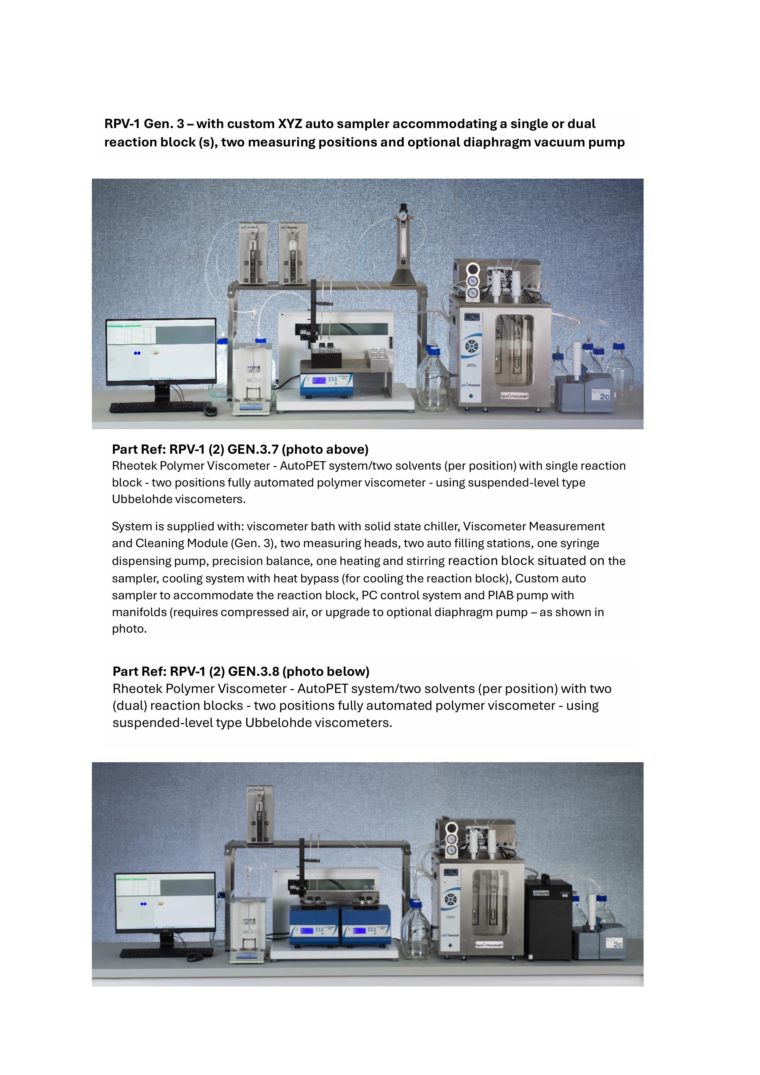 Full automation of solvent based viscosity. Minimum operator intervention